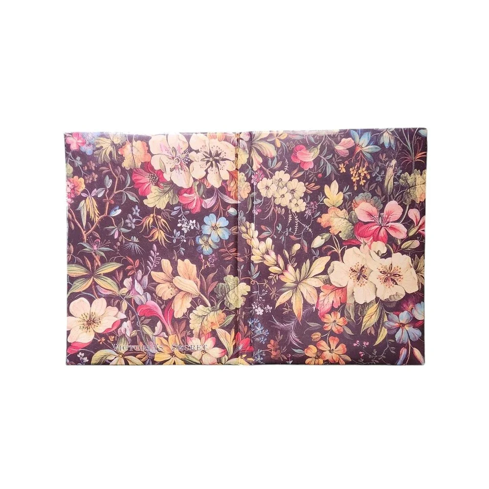 Vintage 1990's Victoria's Secret Bi-Fold Picture Frame Floral Cardboard